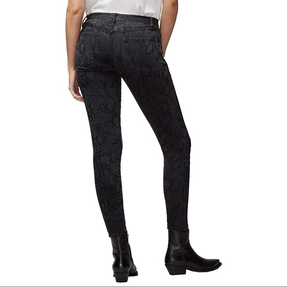 FRAME $220 Le Skinny Tonal Python Print Jeans - Picture 4 of 15